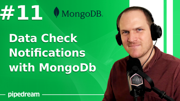 Real time data check notifications with MongoDB