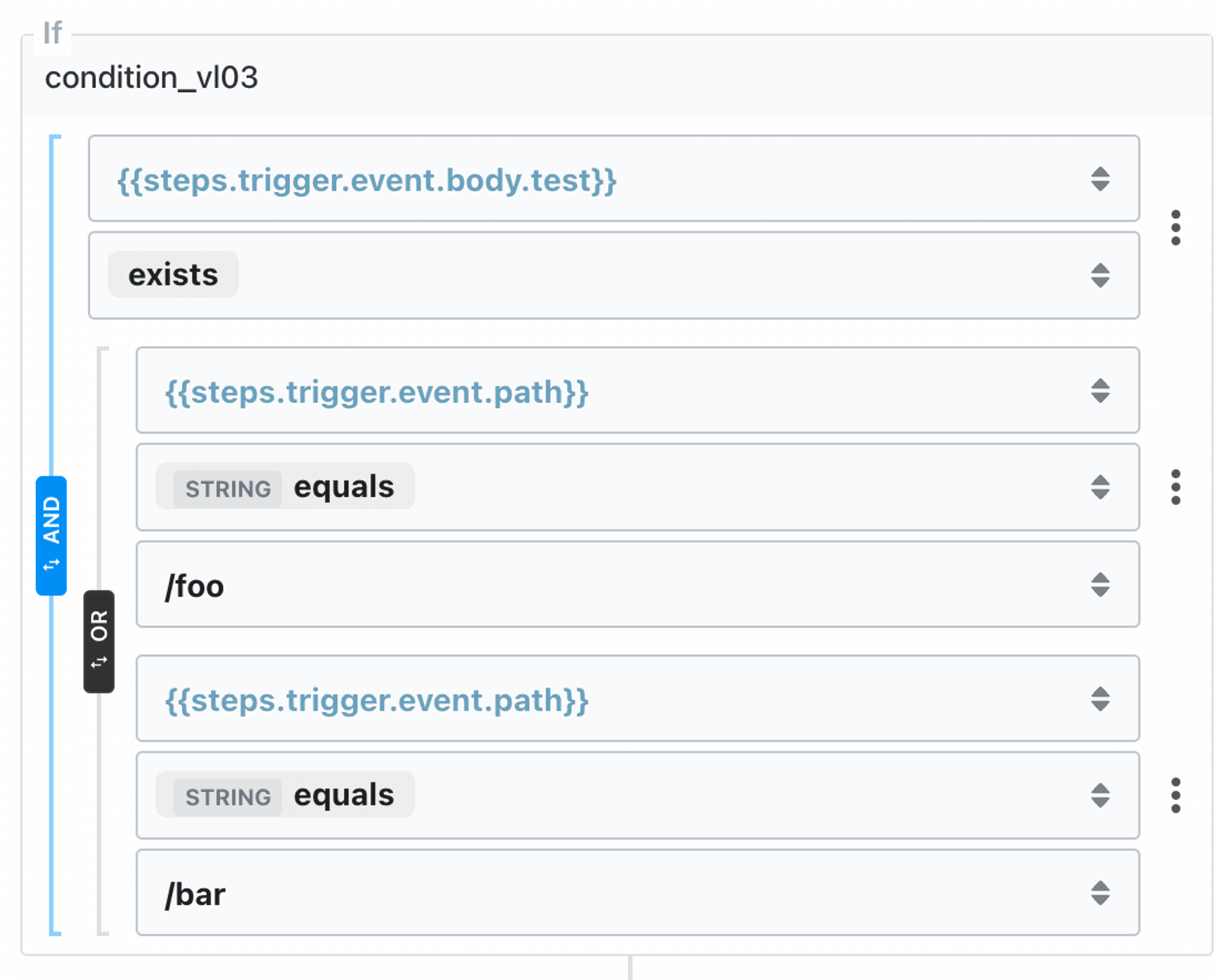 Rule builder groups