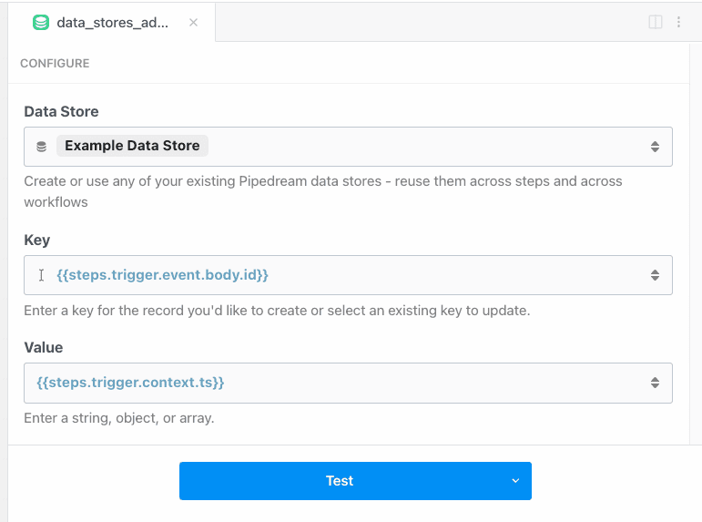 Workflow trigger example