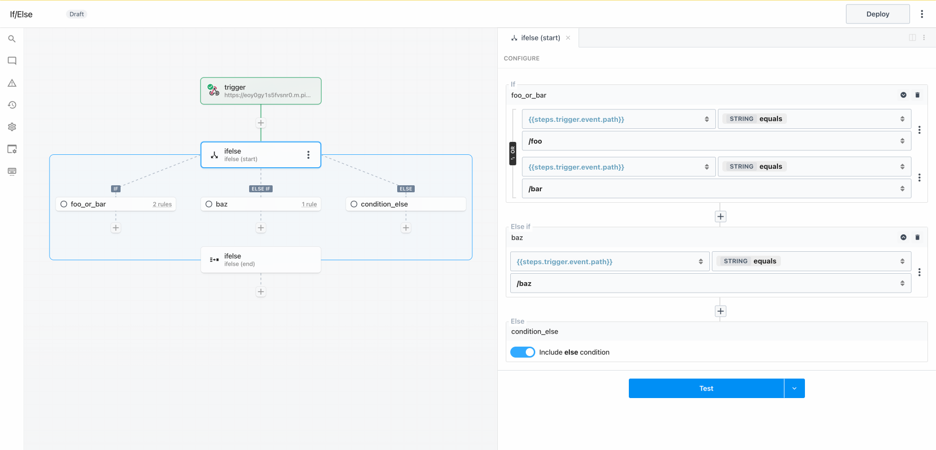 if/else configuration