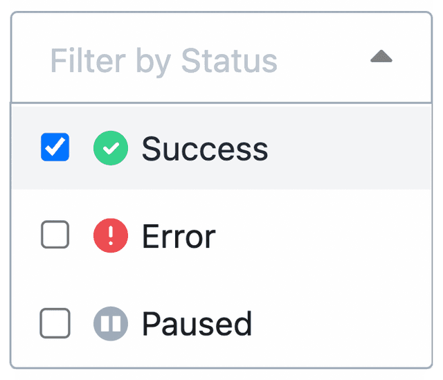 Only showing workflow events by current execution status