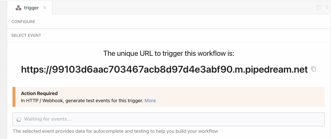 HTTP API trigger URL