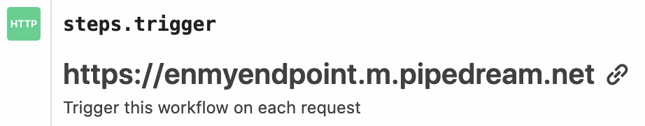 HTTP API trigger endpoint